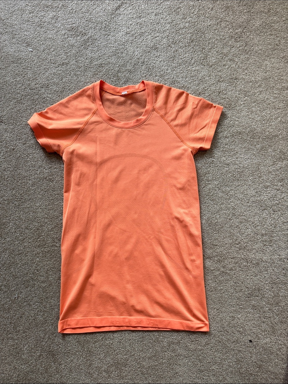 Lulu Women's Short Sleeve Athletic Tee in Orange
